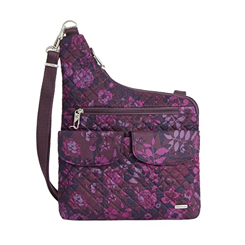 Travelon Unisex Anti-Diebstahl Klassische Umhängetasche, Weinrose von Travelon