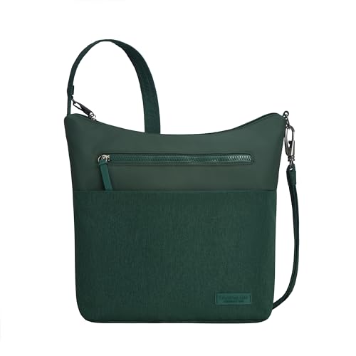 Travelon Unisex-Erwachsene Diebstahlsichere Metro Umhängetasche, Wald-Heather von Travelon