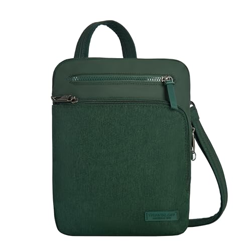 Travelon Unisex-Erwachsene Anti-Theft Metro Small Crossbody Umhängetasche, Wald-Heather von Travelon