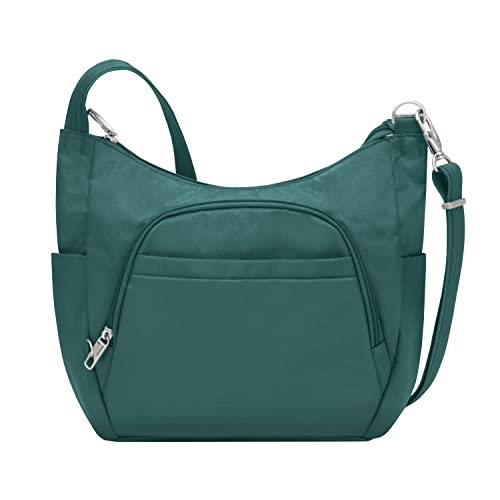 Travelon Uni-Erwachsene Anti-Theft Classic Crossbody Bucket Bag Klassische Umhängetasche mit Diebstahlschutz, Fichte von Travelon