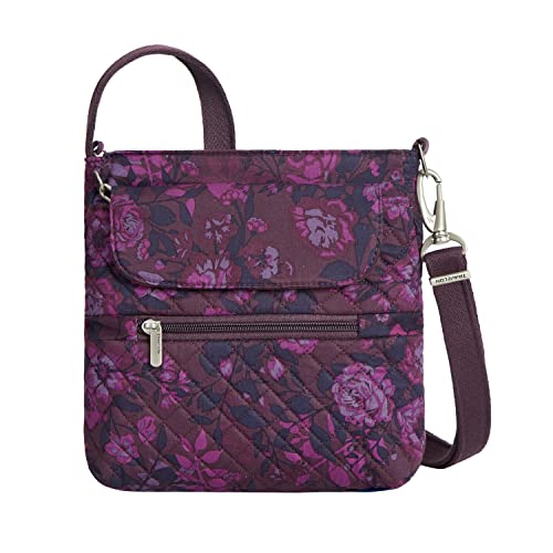 Travelon Unisex Klassische, diebstahlsicher Mini-Umhängetasche, Weinrose von Travelon