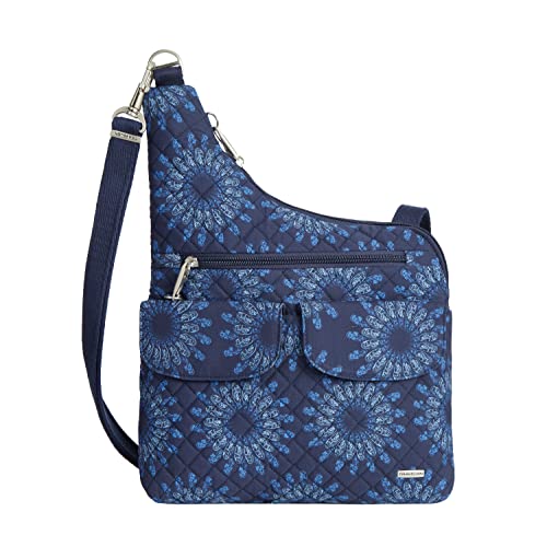 Travelon Unisex Klassische Diebstahlschutz Umhängetasche, Geo Sonnenblume von Travelon