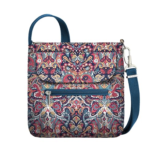 Travelon Unisex Klassische Umhängetasche, diebstahlsicher Mini-Schulter, Sommer Paisley von Travelon