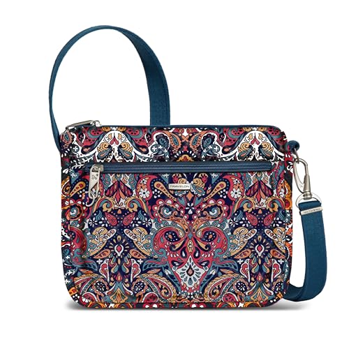 Travelon Unisex Klassische Diebstahlschutz, klein Umhängetasche, Summer Paisley von Travelon