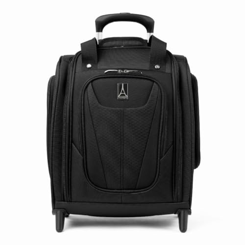 Travelpro-Gepäck Maxlite 5 Softside, leicht, rollbar, unter dem Sitz, kompakte Handgepäcktasche, aufrecht, mit 2 Rädern, Herren und Damen, Schwarz, 45 cm von Travelpro