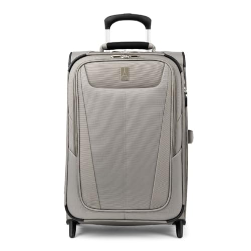 Travelpro Maxlite 5 Softside Erweiterbar Aufrecht 2 Rollen Gepäck Leichter Koffer Herren Damen, Champagner, Carry-on 22-Inch, Maxlite 5 Softside Leichtes, erweiterbares Handgepäck von Travelpro