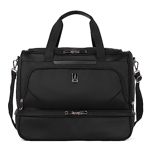 Travelpro Maxlite 5 Softside Handgepäck-Weekender mit abklappbarem Bodenfach, leichte Reisetasche für die Nacht, Herren und Damen, Schwarz, 49 cm von Travelpro