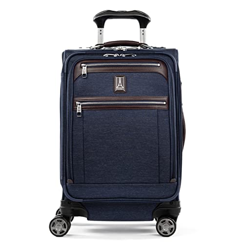 Travelpro Platinum Elite Softside Erweiterbares Gepäck, 8 Räder, Drehkoffer, USB-Anschluss, passend für Laptops bis zu 15 Zoll (38,1 cm), für Männer und Frauen, Business Plus, Reines Marineblau, von Travelpro