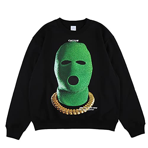 NAGRI Herren Rapper Masked Gangster Sweatshirt Schwarz,M von NAGRI