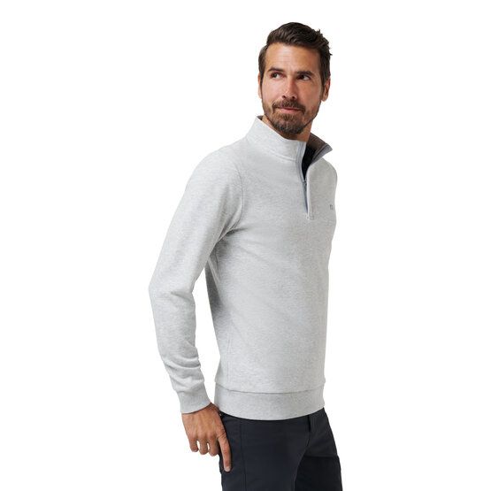 TravisMathew CLOUD QUARTER ZIP 2.0 Shirt Sweatshirt hellgrau von TravisMathew