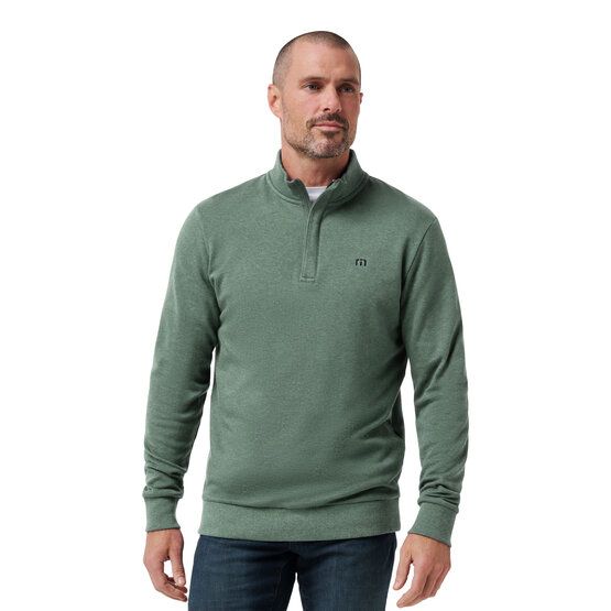 TravisMathew Cloud Quarter Zip 2.0 Sweatshirt oliv von TravisMathew