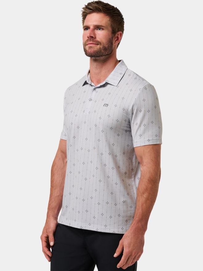 TravisMathew FEATHERWEIGHT DECO Halbarm Polo hellgrau von TravisMathew