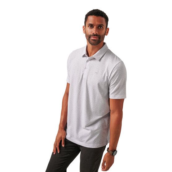 TravisMathew Free Passage Halbarm Polo weiß von TravisMathew