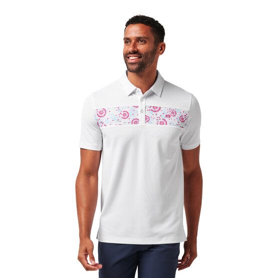 TravisMathew Good Flourish Halbarm Polo weiß von TravisMathew