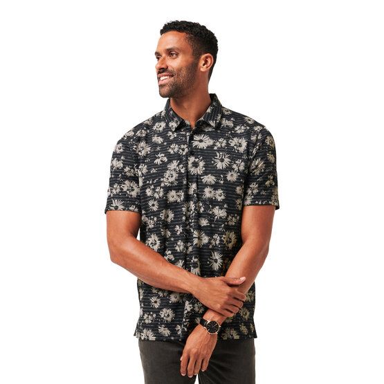 TravisMathew Shaded Grove Halbarm Polo schwarz von TravisMathew