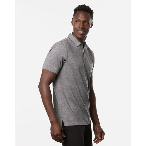 TravisMathew THE HEATER Halbarm Polo hellgrau melange von TravisMathew