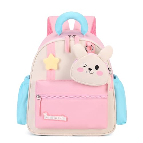 Rucksack Kinder ab 2 Jahre - Mädchen Kindergarten Backpack Niedlich Kleiner Schulrucksack Kindertasche Kita Rucksäcke für Reise Schwimm Freizeit Schule Camping Trekking - Rosa von Travistar