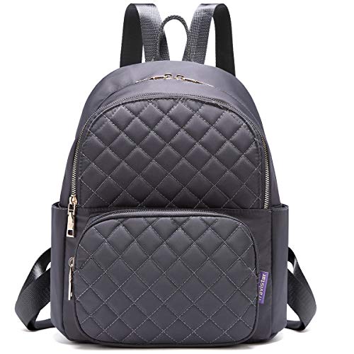 Travistar Rucksack Damen Klein Elegant Schultertasche Rucksackhandtaschen Wasserdicht Nylon Casual Cityrucksack Schultasche Daypack Kleiner Rucksack Damen Anti-Theft Damenrucksäcke, Grau von Travistar