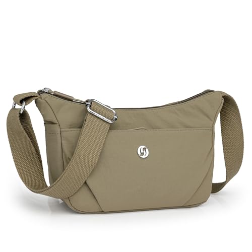 Travistar Umhängetasche Damen Kleine Handtasche Wasserdicht Nylon Crossbody Bag Damen Leichte Schultertasche mit Verstellbarer Breitem Gurt Freizeit Messenger Bag für Reisen Einkaufen von Travistar