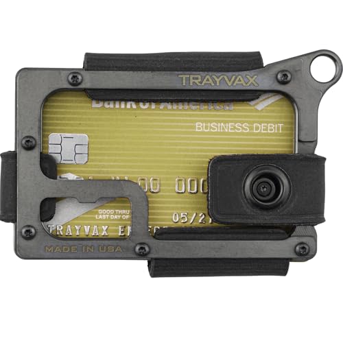 Trayvax Contour Minimalist Wallet Tactical Armor Steel Front Pocket RFID von Trayvax