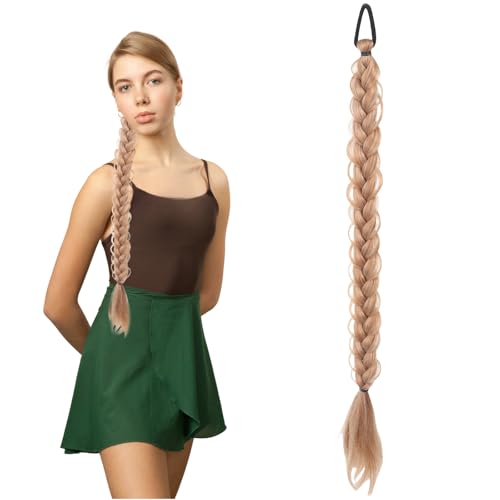 Braiding Hair Braid Ponytail Extension Pack Long Straight Wrap Around Brown Hair Extensions Natural Soft Synthetic Hairpieces for Women 3425 von Traziewell
