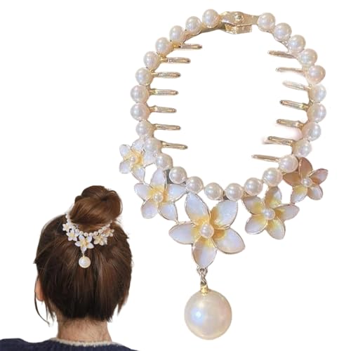 Dutt Maker Blondes Haar - Haaraccessoires Damen Perle Haarnadeln Haar Zubehör für Frauen Haar Pferdeschwanz Schnallen 0814 von Traziewell