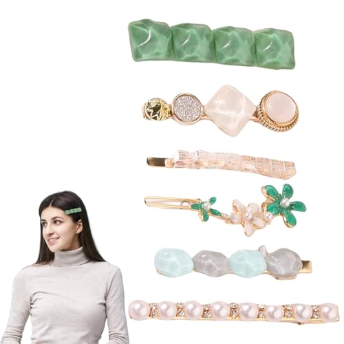 Traziewell Haarnadeln Perlen Hochzeit Blumen Klein Haarspange Perlen Hair Clips Damen Exquisite und Süße Haarnadel Kopfbedeckungen für Die Hochzeit Haarklammer Mädchen Haarklammern Dickes Haar 0836 von Traziewell