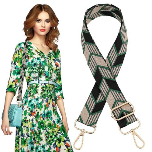 Gurt für Handtaschen Verstellbarer Schultergurt Bunt,Wechseln Breiter Taschengurt im Ethno-Stil Herren Taschenriemen Damen Zubehör Tragegurt für Schultertasche und Tragetaschen 0927 von Traziewell