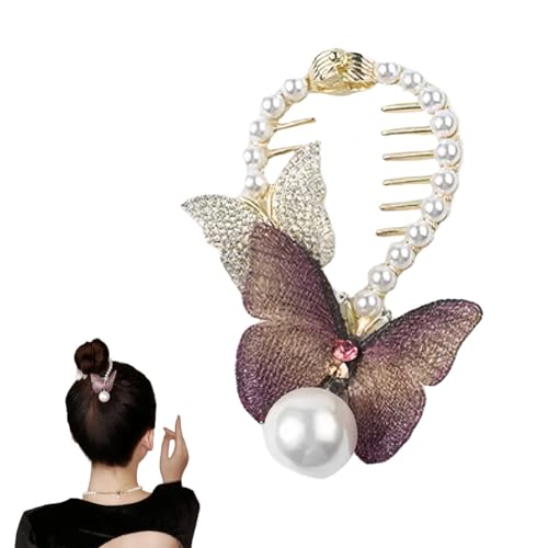 Haar Lockenwickler Tools Perle Kopfschmuck - Halter Haarschmuck für Frauen Mädchen Damen Haarstyling Zubehör 0428 von Traziewell