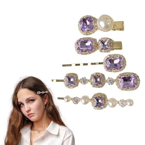 Haarnadeln Klein Haarclips Damen Elegante Haarspangen für Mädchen Mode Funkelnde Glitzer Strasssteine Haarklammer für Frauen 0209 von Traziewell