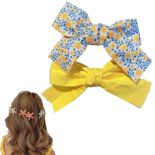 Blumen Haarklammer Schleife Kleine Haarspangen Mädchen Klein Fliege Haarspange Kattun Kawaii Hair Clip für Frauen Haarklammern Set 1506 von Traziewell