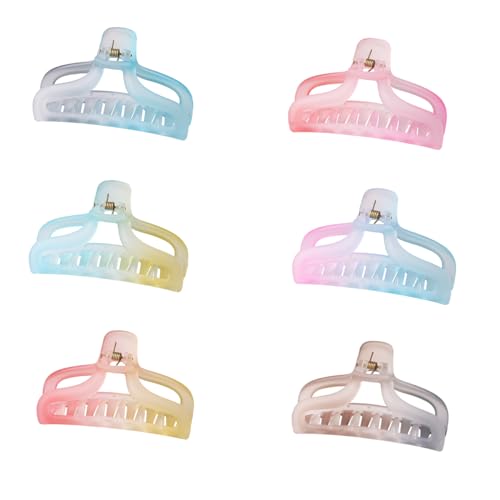 Traziewell Haarklammer Klein Elegant Haarklammer Groß Set Haarklammern Damen 6 Stück Große Haarspangen für Dickes Haar Rutschfestes Haar Jaw Clips Haarstyling Zubehör für Frauen Mädchen 1424 von Traziewell