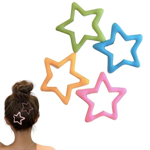 Haarklammer Klein Haarspangen Mädchen Damen Bunt Haarschmuck Star Hair Clips für Frauen 0520 von Traziewell