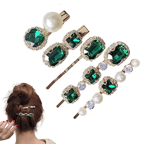 Haarspangen Damen Haarklammern Elegante Haarschmuck Strass Vintage Haare Rutschfeste Exquisite Hair Clip 0210 von Traziewell