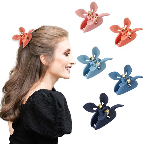 Haarklammern Klein Schmetterling Haarklammer Blumen Haar Kralle Clip Damen Haar Halter Clips Starke Kiefer Nicht Rutschen Haar Klammer Dekorative für Frauen Und Mädchen 0721 von Traziewell