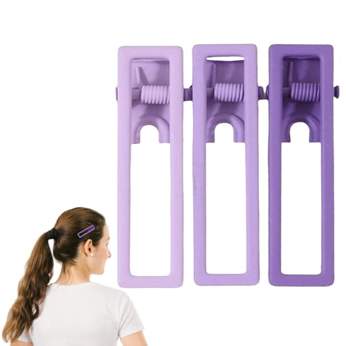 Haarspangen Lila Haarklammer Mädchen Haarspange zum Stylen Flacher Hair Clip Klein Haarklammern Werkzeug für Make up 1025 von Traziewell