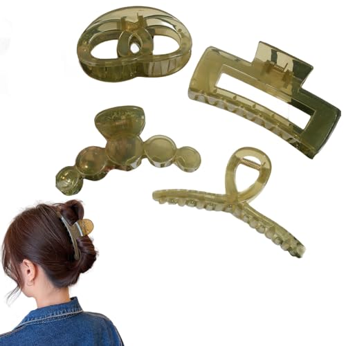 Traziewell Haarspange Damen Elegant Klein Haarspangen Mädchen Dünnes Haar 4 Stück Haarspange Damen Haarklammer Große Starker Halt Haarklammern für Frauen 1707 von Traziewell