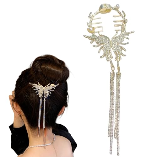 Haarzubehör für Frisuren Hair Bun Maker - Pferdeschwanz Haarspangen für Rutschfeste Metall Strass Haarschmuck für Mädchen 0710 von Traziewell