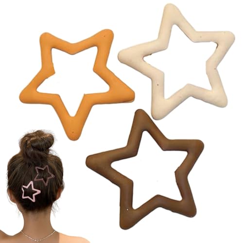 Traziewell Haarspangen Mädchen Set Klein Haarspangen 3 Stück Stern Haarspange Mini Haarklammern für Mädchen Metall Snap Haarclips Sterne Klein für Frauen Geschenke 0524 von Traziewell