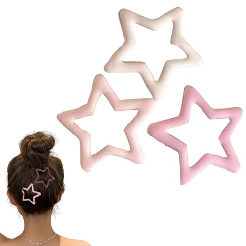 Traziewell Haarspangen Damen Dünnes Haar Klein Mini Haarspangen Rosa Stern Haarspange Damen Haarclips Haarklammer Klein Sterne Y2k Hair Clips Haarschmuck Mädchen Hair Accessories Women Haarnadel 0521 von Traziewell