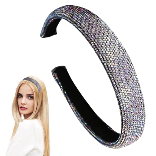 Haarbänder Damen Breit Haarreifen Glitzer - Blau Haarreif Breites Retro Style Silber Haarband Mode für Frauen und Mädchen 3207 von Traziewell