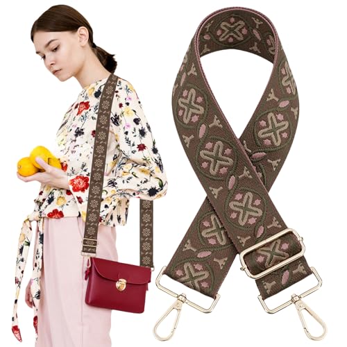Traziewell Taschengurte Zum Wechseln Schultergurt Mit Karabiner Umhängetasche Damen Breiter Taschengurt Tragegurt Schulterriemen für Crossbody Bag Gurt für Taschen Taschengurte zum Wechseln Boho 2518 von Traziewell