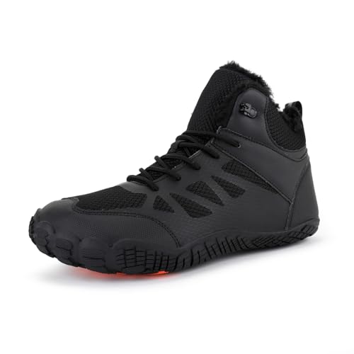 Trcloltc Damen Schneestiefeletten Barfuß Winterschuhe Herren Wasserdicht Outdoor Trekking Wanderschuhe von Trcloltc