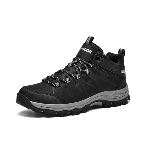 Trcloltc Herren Wanderschuhe Wasserdicht, Outdoor Trekkingschuhe, Leichte Trail-Sportschuhe Schwarz 40 von Trcloltc
