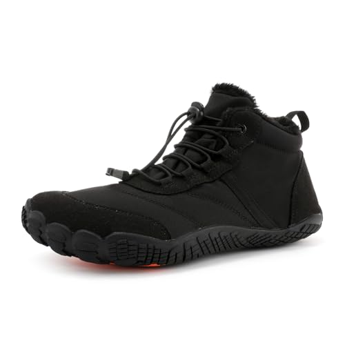 Trcloltc Herren Winterschuhe Schneestiefeletten Damen GefüTtert Wasserdicht Wanderschuhe Outdoor Barfuss Trekking Schneeschuhe von Trcloltc