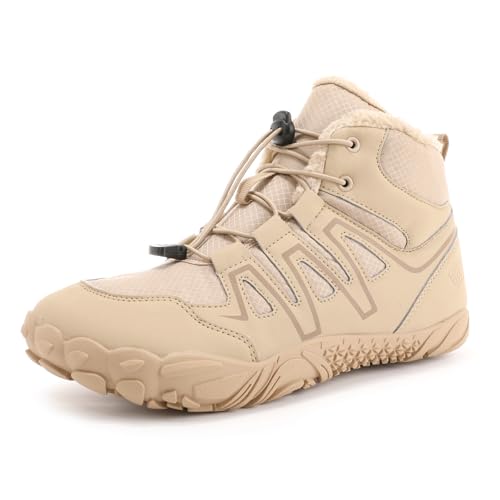 Trcloltc Herren Winterschuhe Stiefeletten Damen GefüTtert Barfuss Trekking Schneeschuhe Wasserdicht Wanderschuhe Outdoor von Trcloltc