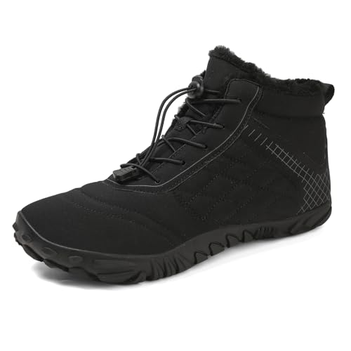 Trcloltc Winterschuhe Herren Schneestiefeletten Damen GefüTtert Barfuss Trekking Schneeschuhe Wasserdicht Wanderschuhe Outdoor von Trcloltc