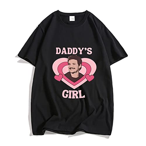 T-Shirts Pedro Pascal T-Shirts Kurze Ärmel Baumwolle Männer Frauen Jahrgang T-Hemden Originalität Lässig Ästhetisch T-Shirts Kurze Ärmel Oberteile-Black||XXS von Trconk