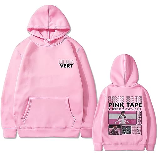 Trconk Kapuzenpullover Lil Uzi Vert Bedruckt Langärmelig Pullover Männer Frauen Hip Hop Straßenkleidung Lose Lässig Harajuku Sweatshirts Neutral Oberteile-Black||XXS von Trconk