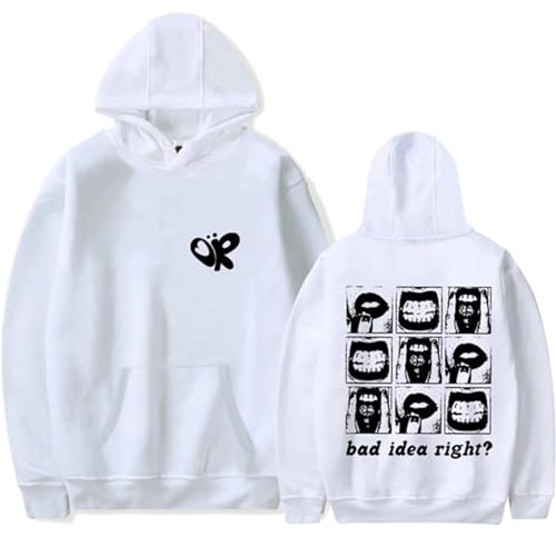 Trconk Kapuzenpullover Olivia Rodrigo Unisex Schmetterling Druck Kapuzenpullover Lässig Hip Hop Straßenkleidung Harajuku Pullover Gutaussehend Langärmelig Pullover Herbst Winter-Black||XS von Trconk